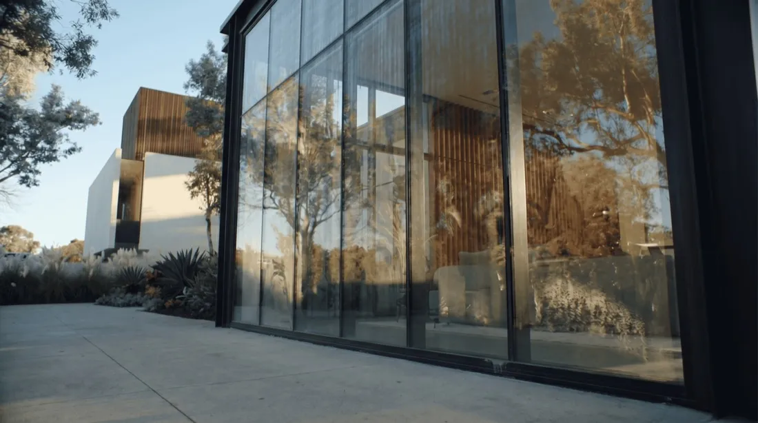 The same windows clean and streak-free after professional window cleaning